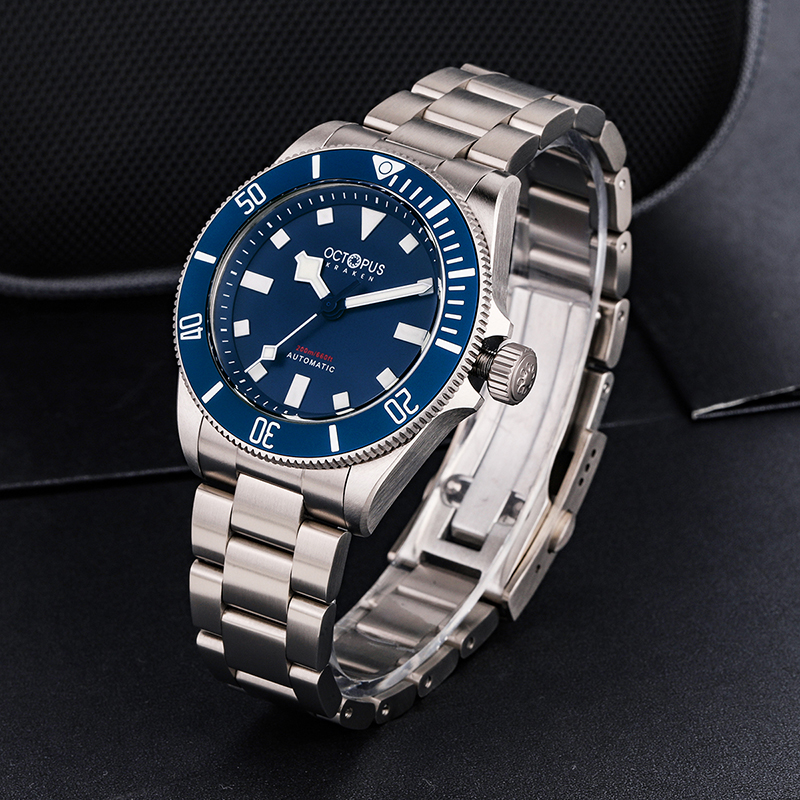 Octopus Kraken Classicdiveing Titanium Pelagos Homage Blue Dive Watch