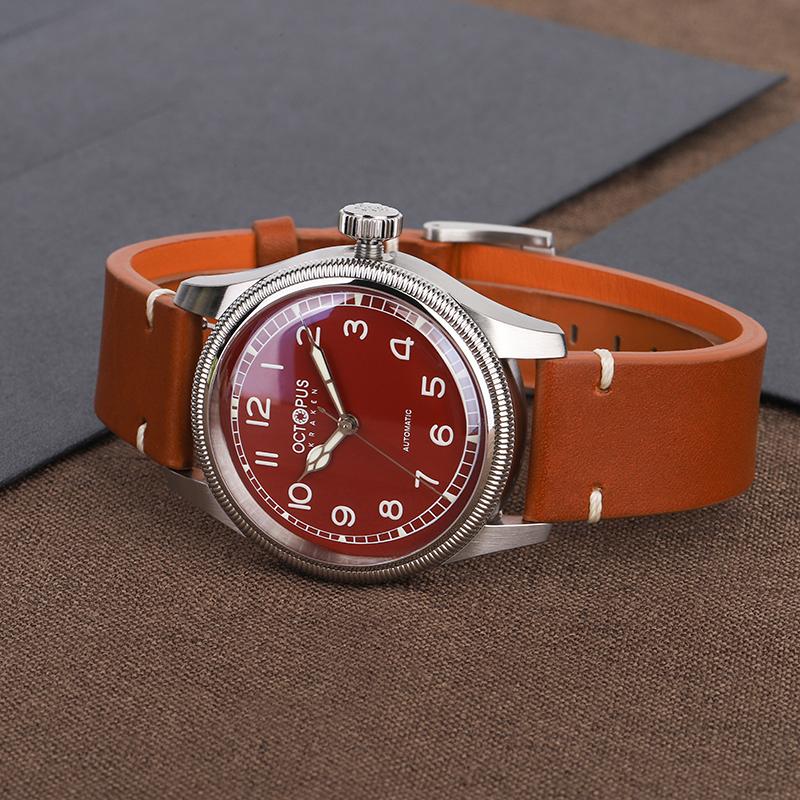 Octopus Kraken Oct011 Stainless Steel Big Crown Retro Pilot Watch