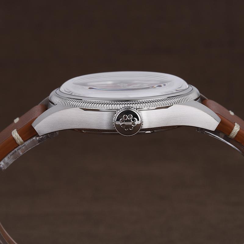 Octopus Kraken Oct011 Stainless Steel Big Crown Retro Pilot Watch