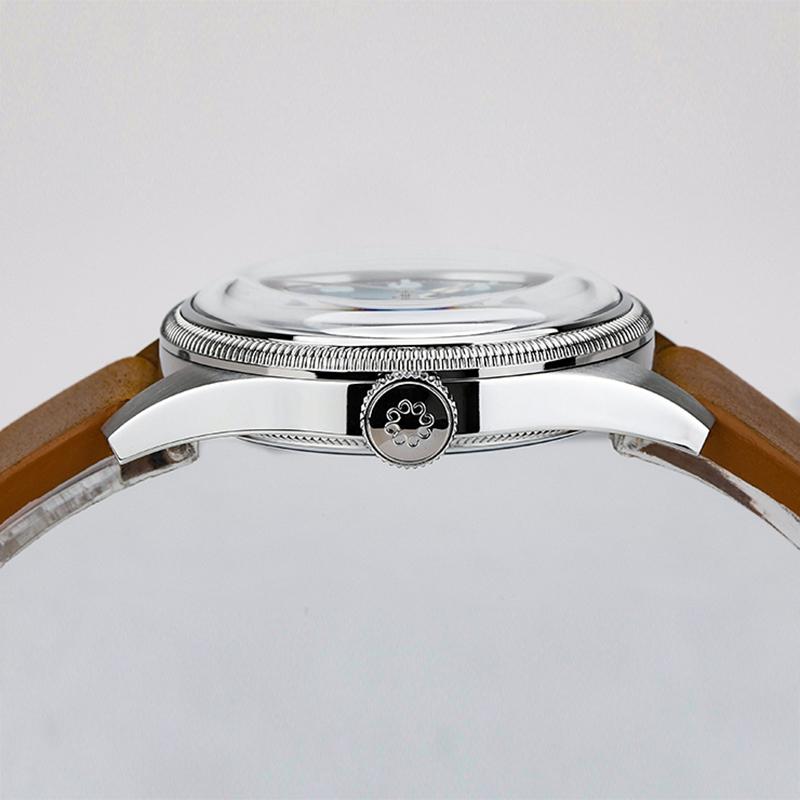 Oct022 Retro Stainless Steel 38mm Big Crown Pilot Watches